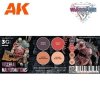 AK Interactive AK1065 WARGAME COLOR SET. VISCERAL MALFORMATIONS. 4x17 ml